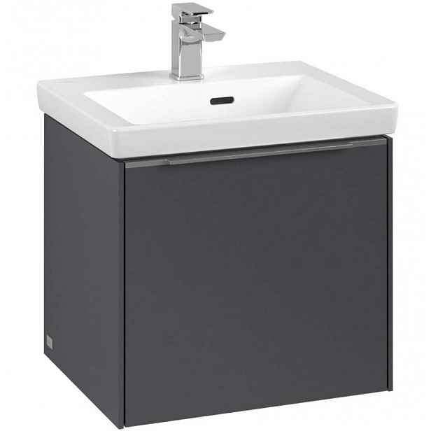 Villeroy & Boch Subway 3.0 - Umyvadlová skříňka, 47x43x41 cm, 1 zásuvka, grafitová C58000VR