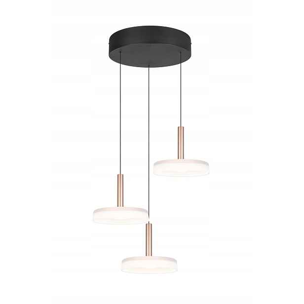 Závěsná lampa kulatá hnědá 3 Led stínidla 7W Celeste Trio Trio