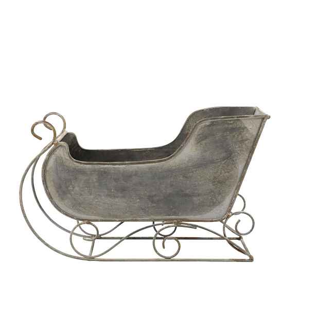Zinkové antik kovové sáně Dreaming Christmas - 26*10*16 cm Chic Antique
