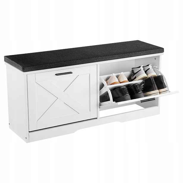 Botník Vevor 100 x 47,5 x 30,5 cm bílá, černá