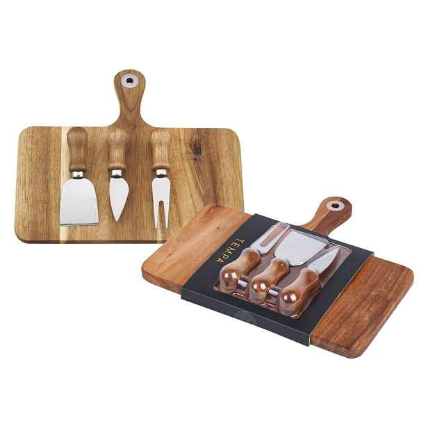 Dřevěné prkénko s příslušenstvím 4 ks 29x25 cm Fromagerie – Ladelle