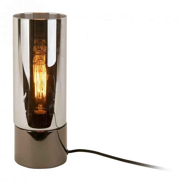 Stolní lampa v metalicky šedé barvě se zrcadlovým leskem Leitmotiv Lax