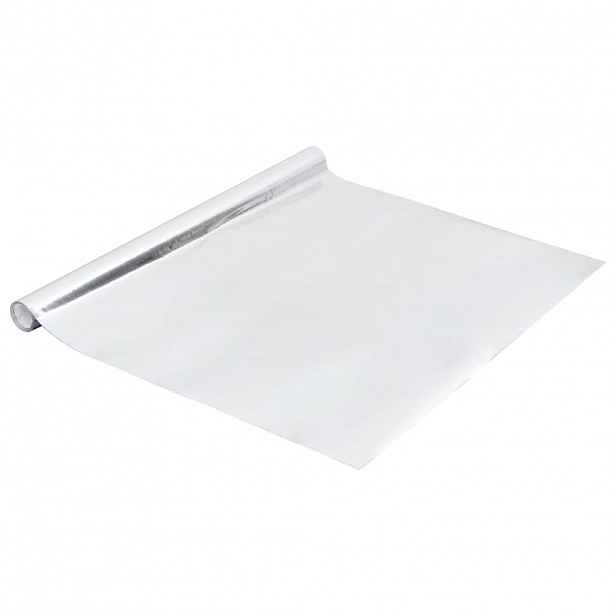 vidaXL Samolepící tapeta na nábytek stříbrná vysoký lesk 500x90 cm PVC