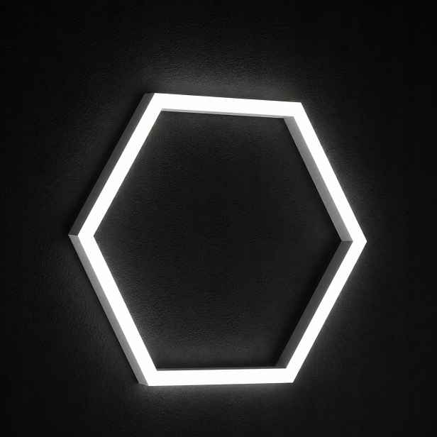 Jedna medová plástev Led černá 42W 6500K 92x79 Cm garážový servis