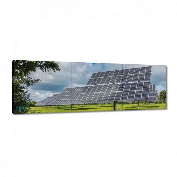 Obrazy 120x40 Fotovoltaické panely Sun