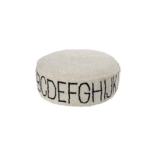 Krémový dětský sedací vak ABC – Lorena Canals