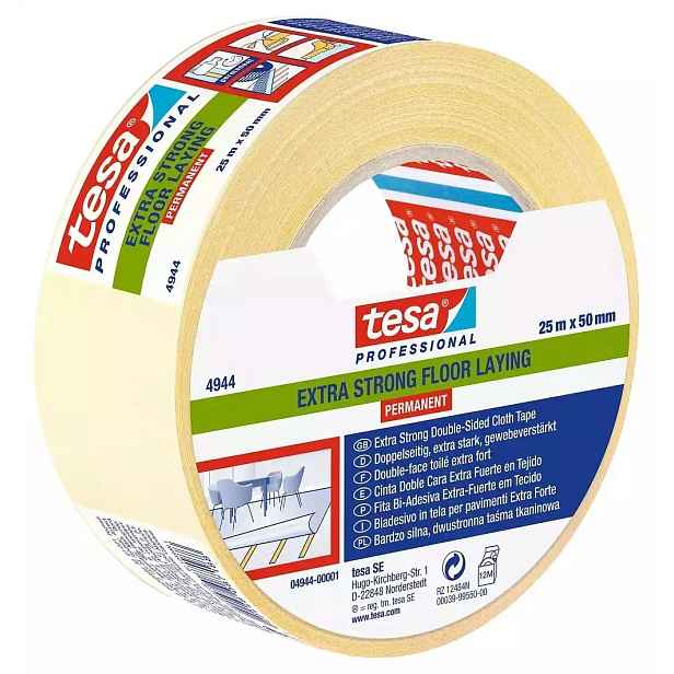 Páska na podlahy oboustranná Tesa 4944 50 mm/25 m bílý
