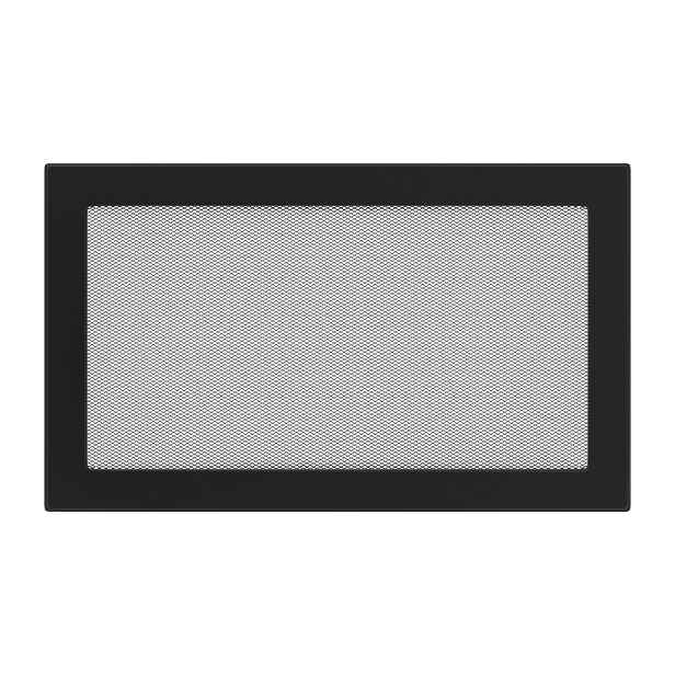 Ventilační Mřížka Krbová Kratki Černá 22x37 cm se síťkou Vývod