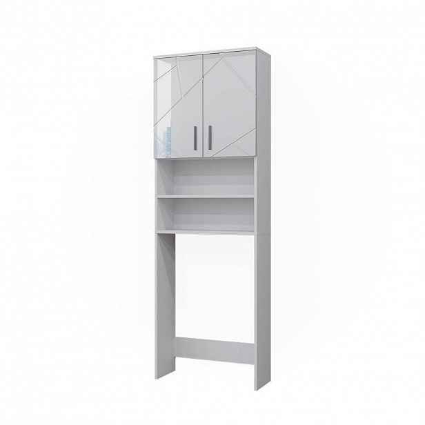 Vicco SKŘÍŇKA NA PRAČKU Irma Bílá vysoký lesk 64 x 190.5 cm