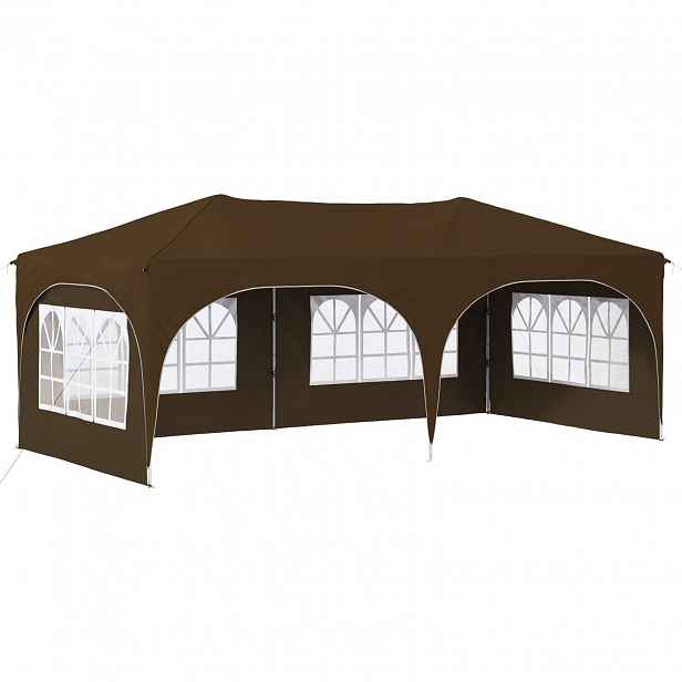 vidaXL Párty stan s výsuvným stánkem 575 x 288 x 245 cm Taupe