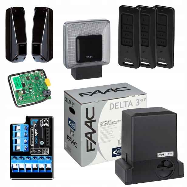 Faac DELTA3+ Modul WiFi Lampa+ Pilot XT4 Fds 3ks pohon posuvné brány