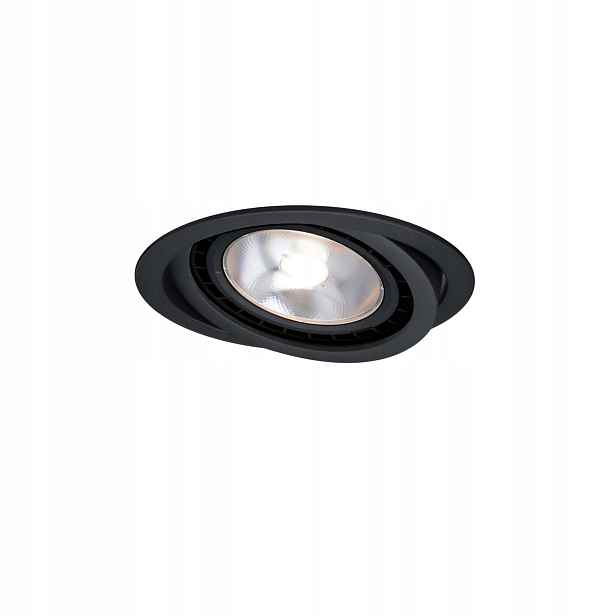 Kulaté Stropní Svítidlo pod omítku Nero kulaté pohyblivé GU10 černé Light Prestige