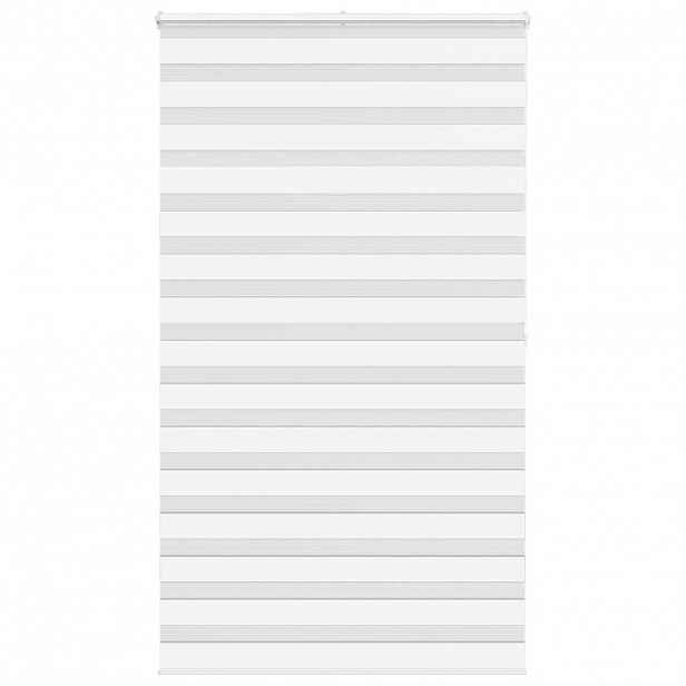 vidaXL Zebra roleta bílá 125x200 cm šířka látky 120,9 cm polyester