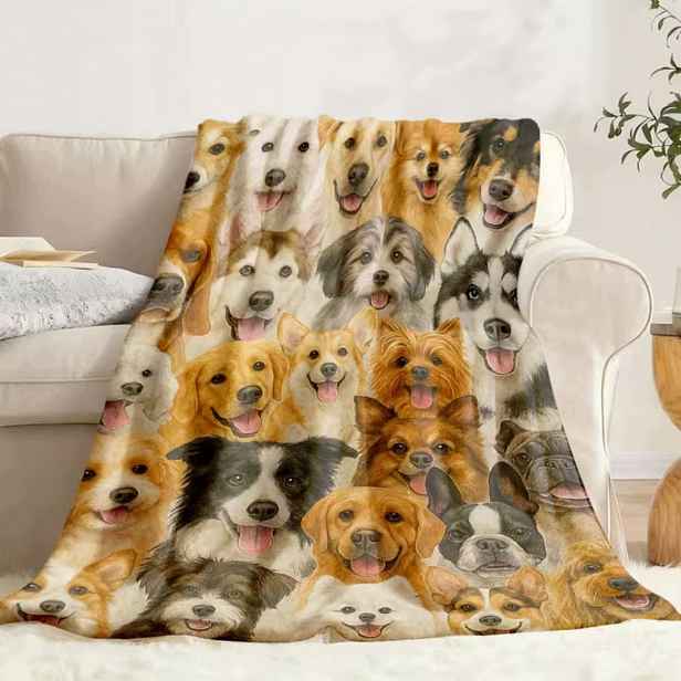 Deka pléd pro psy pejsci Golden Retriever Husky York Labrador 150x230 cm
