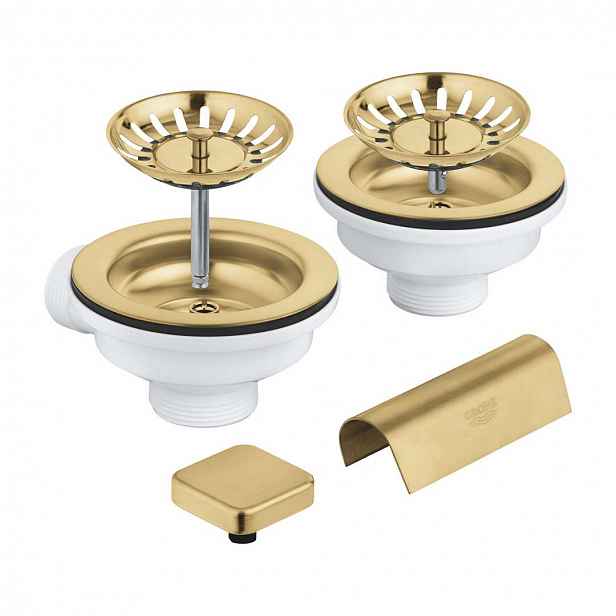 Grohe - Odtoková souprava pro dvoudřez, kartáčovaný Cool Sunrise 40999GN0