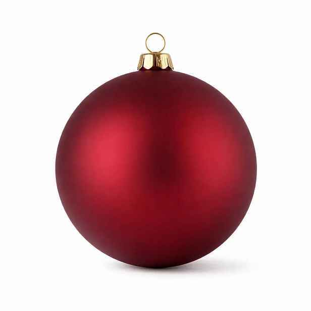 Velká vánoční koule 20 cm, vínová, matná, UV