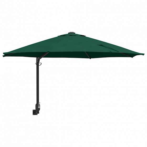 vidaXL Zahradní slunečník 248 x 248 x 148 cm Polyester a ocel Zelená