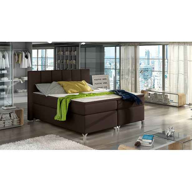 Boxspring Basilio Rozměr: 160 x 200 cm, látka: Soft 66, Varianta: S LED osvětlení