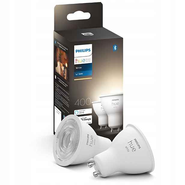 Led žárovka Philips Hue GU10 4.2W 50W Smart White Stmívatelná 2 ks