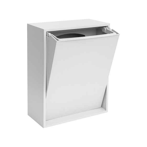 Leskle bílý odpadkový koš na tříděný odpad/nástěnný z recyklovaného plastu Recycling Box – ReCollector
