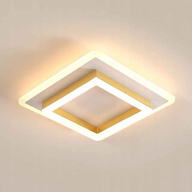 Stropní svítidlo Led Zlatá+bílá Závěsné Náměstí Moderní 3000K 30W