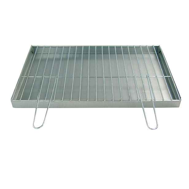 Rošt 60x40 cm průměr 4 mm popelník – skládací rukojeti