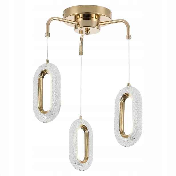 Závěsná Led lampa Zlatá Moderní Glamour 3 body Toolight