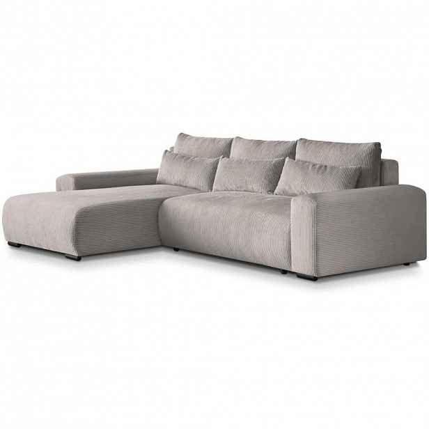 Beautysofa ROHOVÁ rozkládací pohovka Benny cappuccino, levá