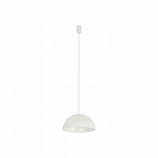 Bílá závěsná lampa Hemisphere moderní nad jídelní stůl Nowodvorski