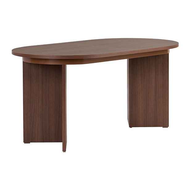 Rozkládací jídelní stůl s přídavnou deskou v dekoru ořechu 90x160 cm Sorell – Kalune Design