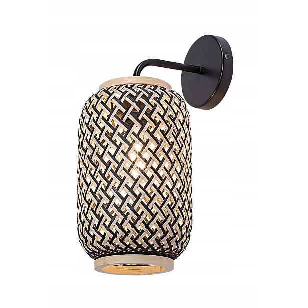 Skandinávská nástěnná lampa Adalla Rabalux E27 40W černá matná IP20