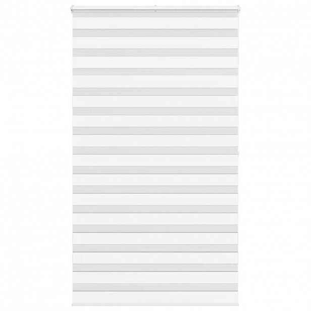 vidaXL Zebra roleta bílá 135x200 cm šířka látky 130,9 cm polyester