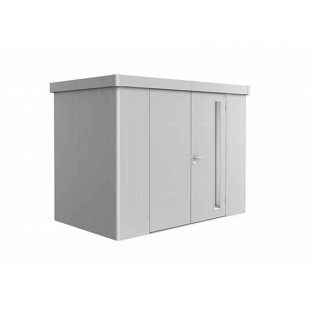Zahradní domek NEO 1C, stříbrná, dvoukřídlé dveře BH82005
