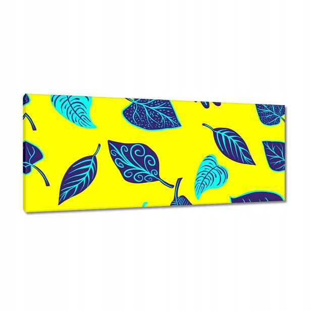 Obrazy 100x40 Modré listy Listy