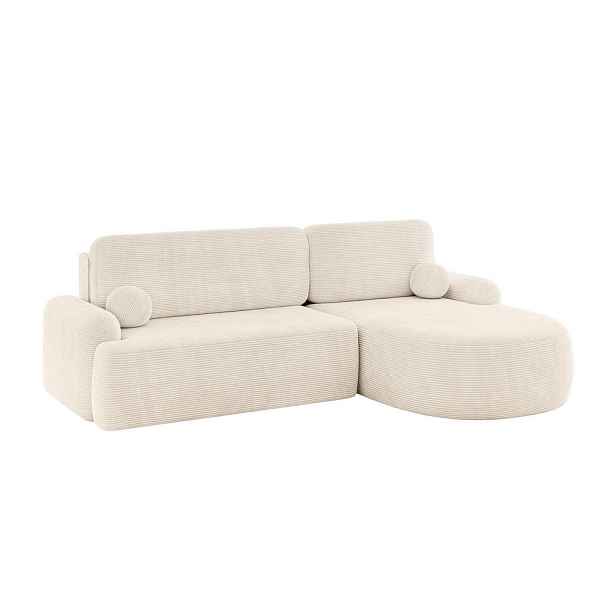 ALTDECOR ROHOVÁ SEDAČKA s funkcí spaní a úložným prostorem LIRA-L - 264x172x89 béžová