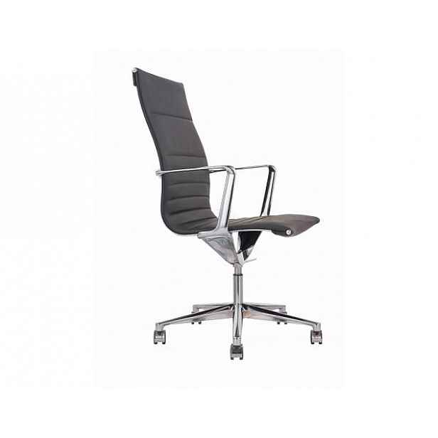 Kancelářská židle černá kůže - 60 cm