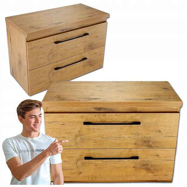 Nástěnná koupelnová skříňka 80 cm Praktická komoda s deskou do koupelny