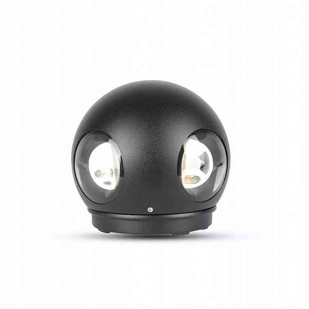 V-tac Nástěnné svítidlo 4W Led černé kulatý IP65 VT-834-B 4000K 428lm