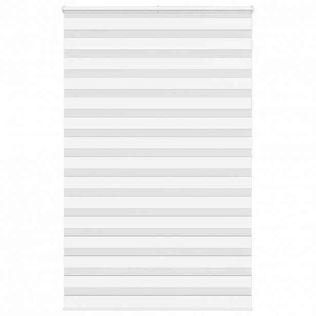 vidaXL Zebra roleta bílá 140x200 cm šířka látky 135,9 cm polyester