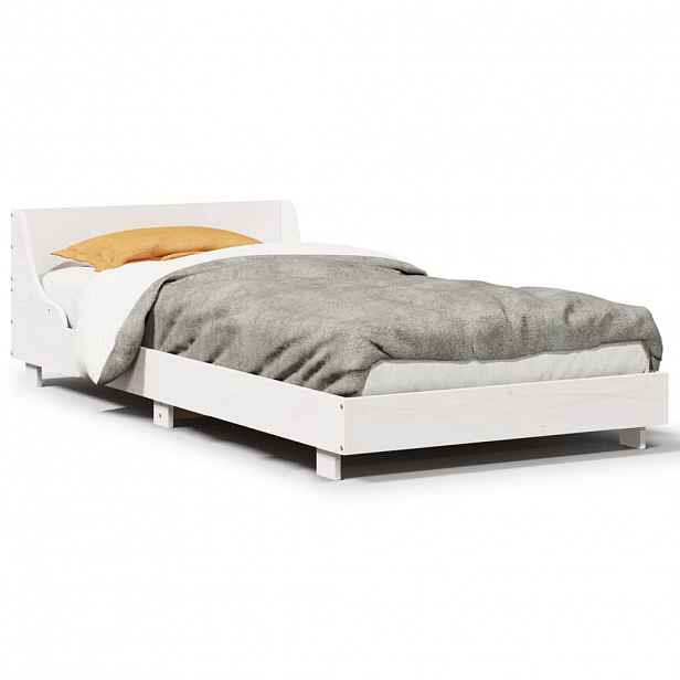 vidaXL Postel bez matrace bílá 75 x 190 cm masivní borovice