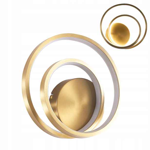 Nástěnné Led svítidlo zlatý glamour Dekorativní lampa do obývacího pokoje Goldlux