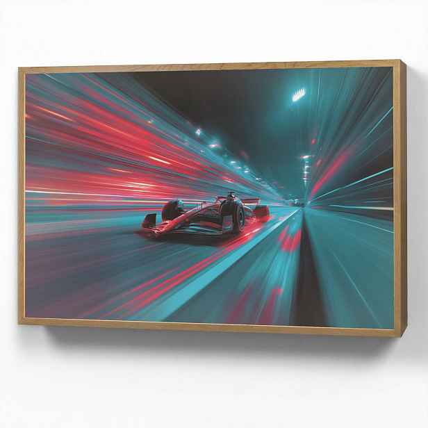 OnlyWow DOBÍJECÍ NOČNÍ LAMPIČKA Závodní auto - Červená - Rychlost 100x70 cm