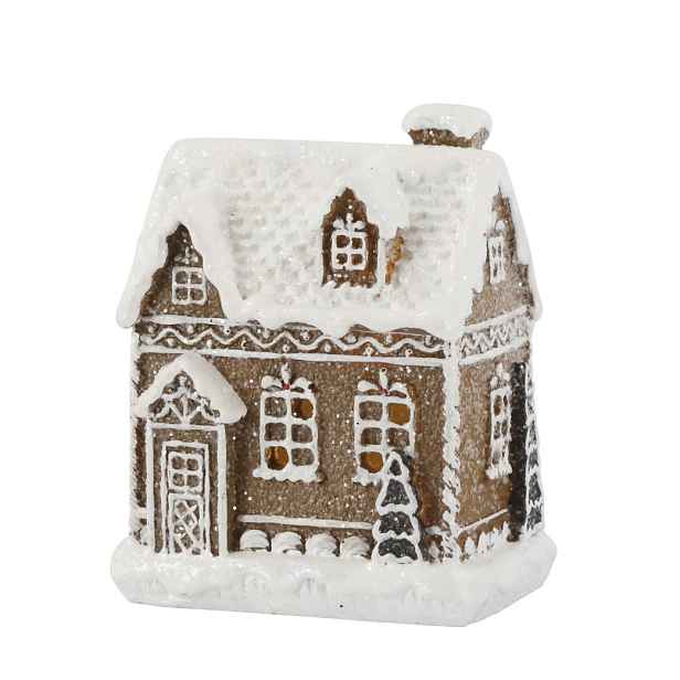 Perníková chaloupka se světýlky Gingerbread Noël LED - 8*6*10 cm Chic Antique