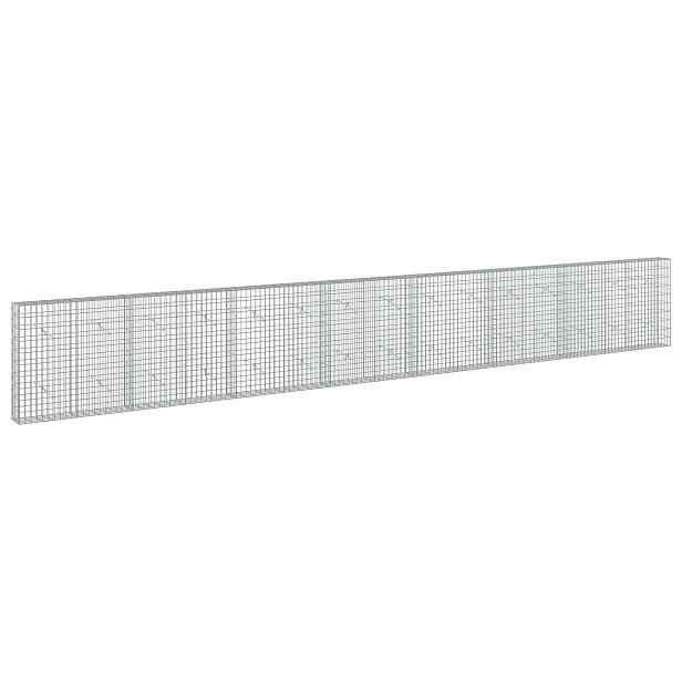 vidaXL Gabion s drátem 3,5 mm a síťkou 5x10 cm 750x20x100 cm