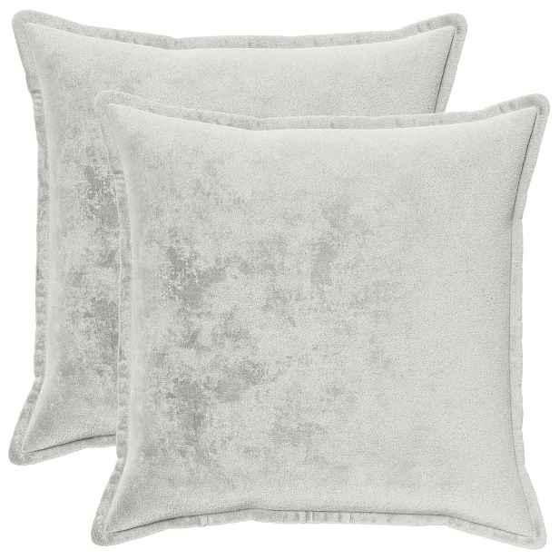 vidaXL Povlak na polštář 2 pcs HOUTEN Světle šedá 60 x 60 cm Flanel
