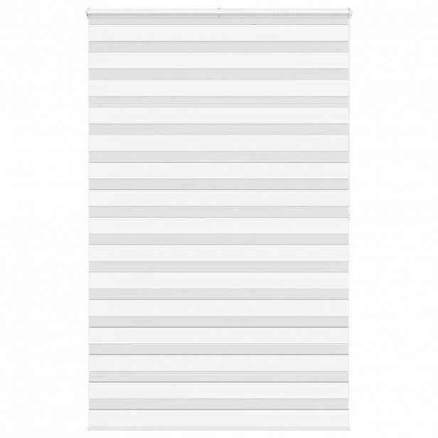 vidaXL Zebra roleta bílá 145x200 cm šířka látky 140,9 cm polyester