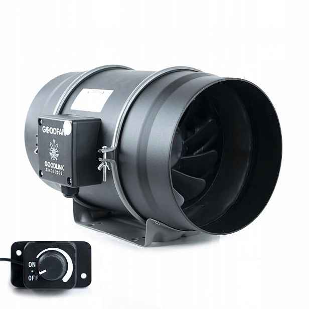 Kanálový ventilátor Good Fan 200 mm 850 m3/h Ec regulátor otáček