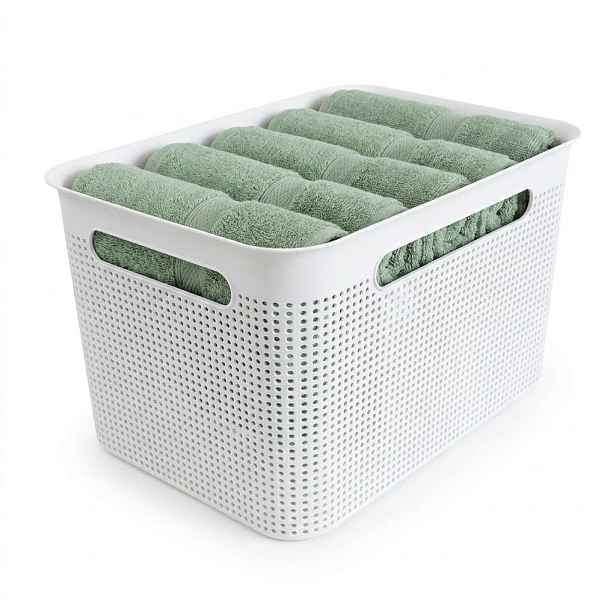 Rotho Úložný box s madly BRISEN 16l, 36x26,2x21cm, bílý