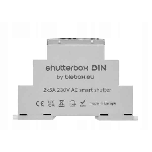 shutterBox Din – ovladač rolet – µWiFi – montáž na Din lištu