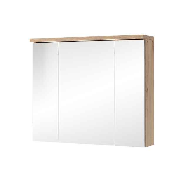 Szynaka Závěsná zrcadlová skříňka s LED osvětlením Sting 58 80 cm dub Artisan